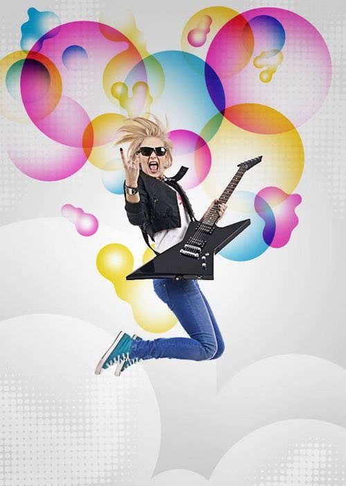 王者荣耀华丽摇滚海报,孤独摇滚演出宣传海报