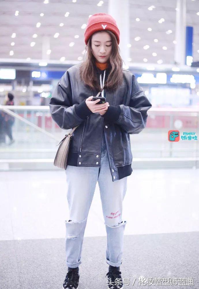 明星同款滑雪服古力娜扎,明星穿搭只服古力娜扎