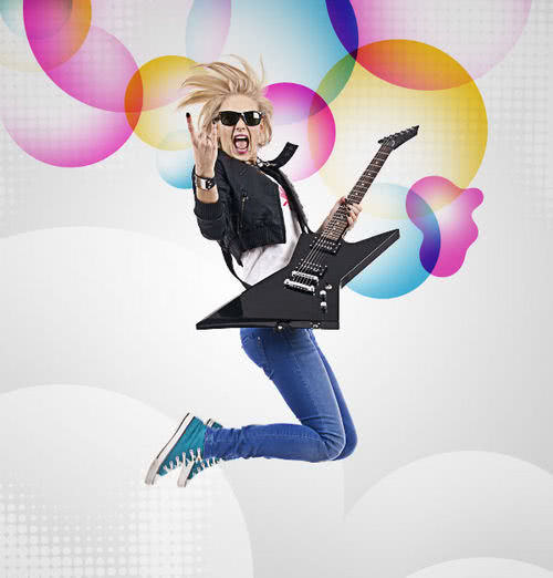 王者荣耀华丽摇滚海报,孤独摇滚演出宣传海报