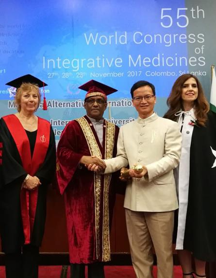 林万硕再次荣获世界级大奖--传统医学终身成就奖和优秀成果奖