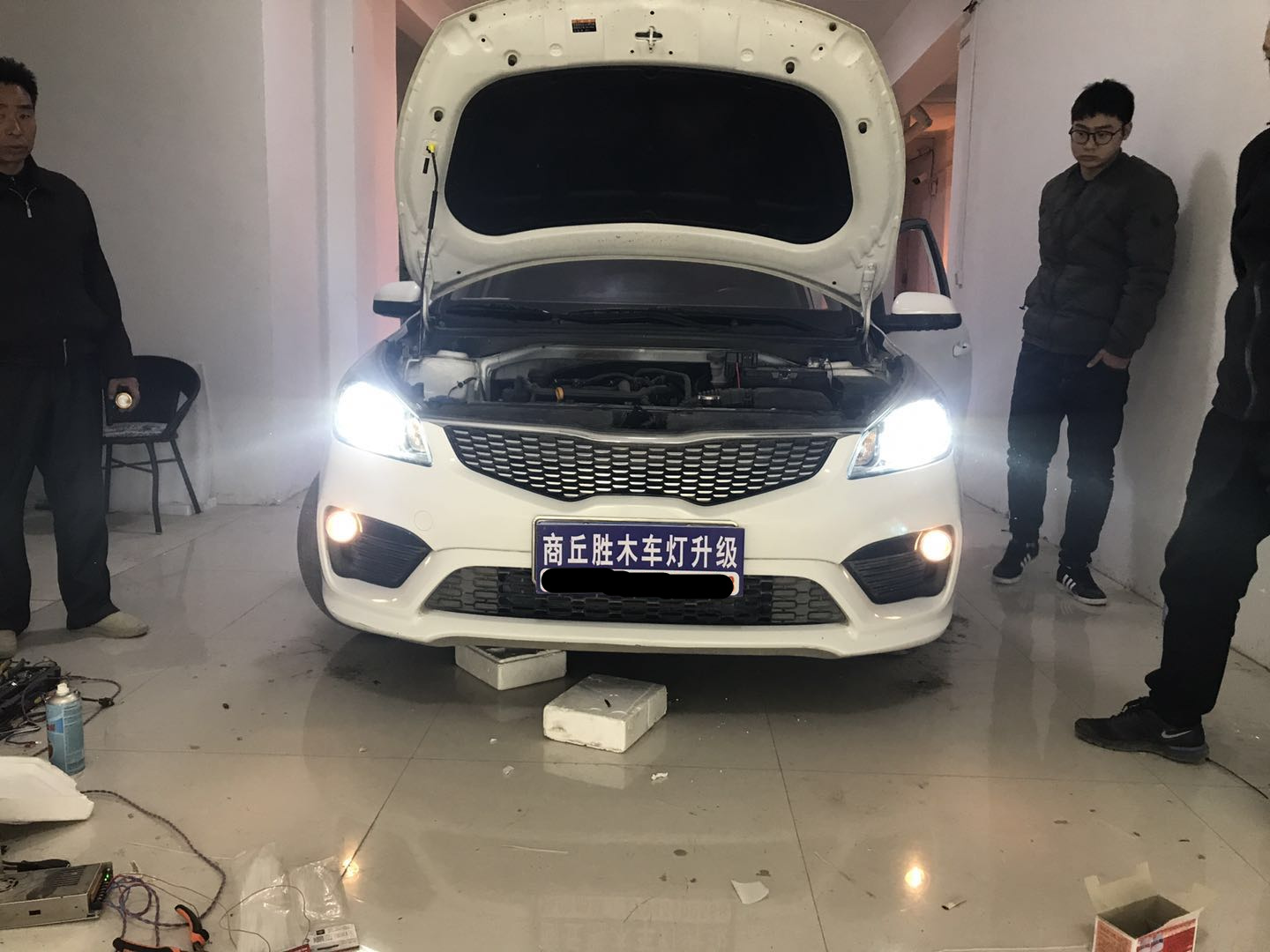 起亚k4氙气灯改装,起亚k2改海拉灯