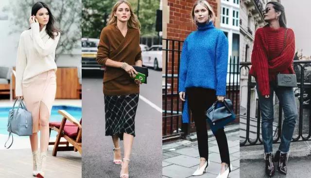 冬天纯色毛衣的高级穿搭,秋冬人手一件的毛衣怎么穿更好看