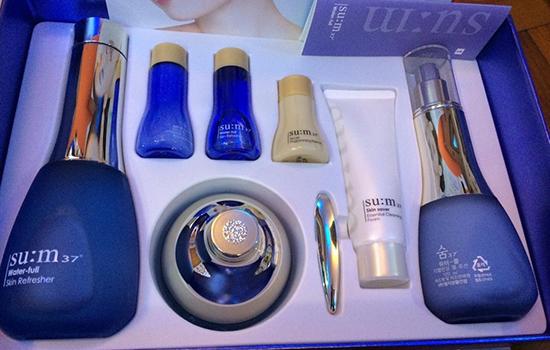 呼吸sum37度惊喜水分蓝色水乳,呼吸苏秘m37惊喜水分套盒
