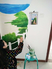 房间墙面流行墙纸,手绘墙纸背景墙