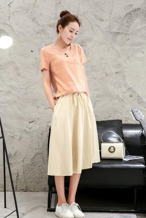 棉麻裙子套装,以质朴之色,点缀美丽梦想!