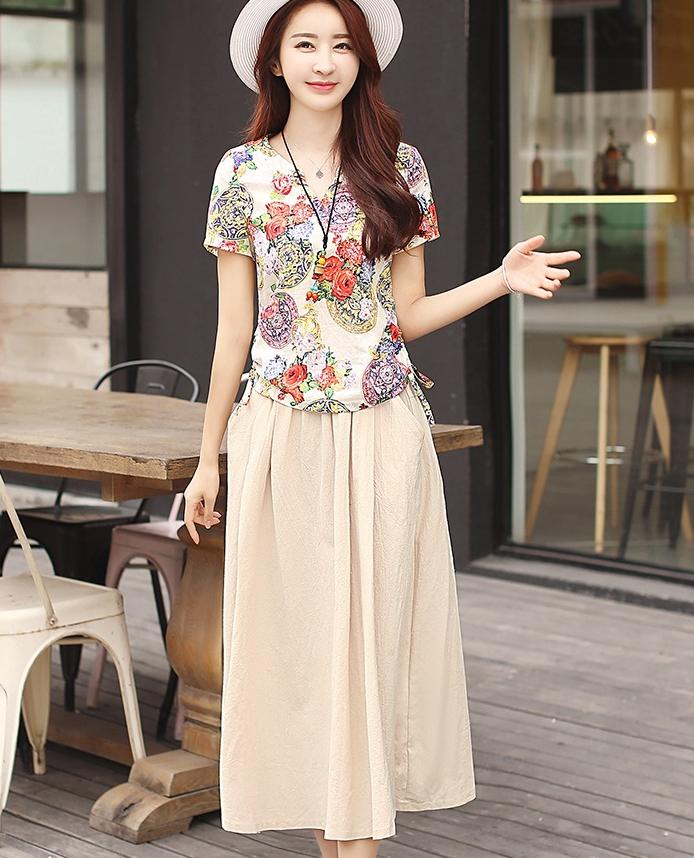 棉麻裙子套装,以质朴之色,点缀美丽梦想!