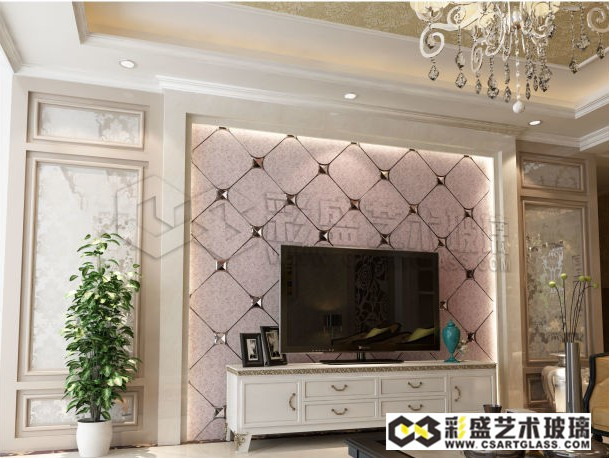 艺术玻璃背景墙怎么样,背景墙用玻璃效果图