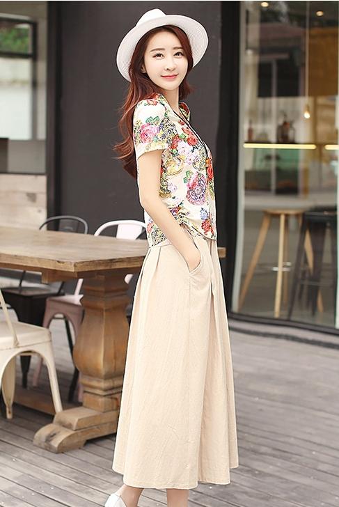 棉麻裙子套装,以质朴之色,点缀美丽梦想!