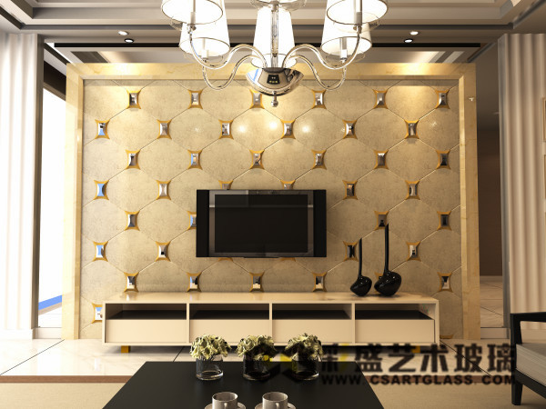 艺术玻璃背景墙怎么样,背景墙用玻璃效果图
