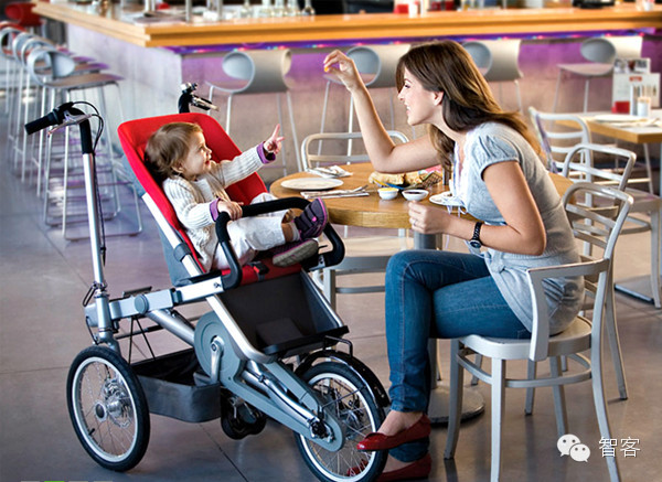 自行车和婴儿车结合,简易婴儿车设计造型