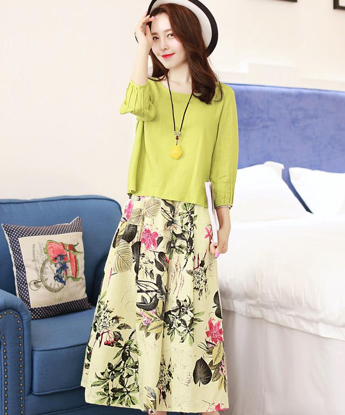 棉麻裙子套装,以质朴之色,点缀美丽梦想!