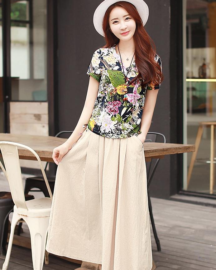 棉麻裙子套装,以质朴之色,点缀美丽梦想!