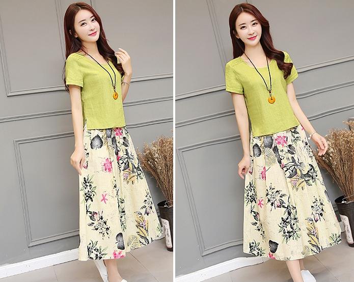 棉麻裙子套装,以质朴之色,点缀美丽梦想!
