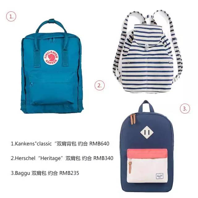 双肩包时髦背法,双肩包省钱