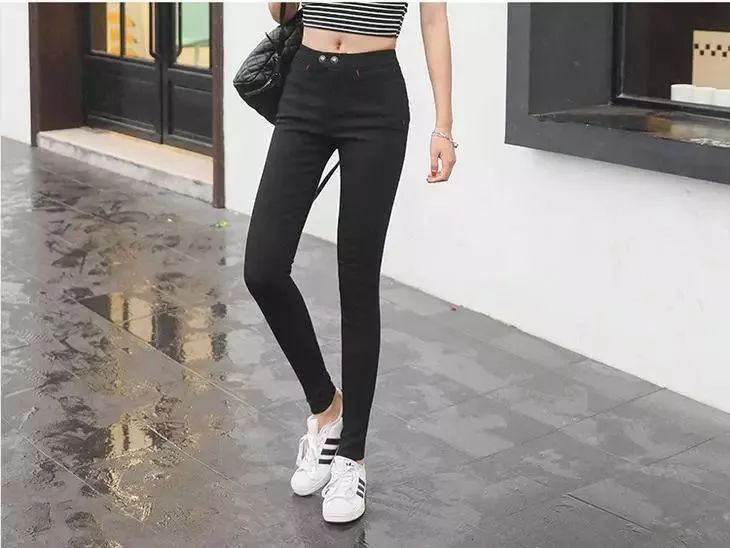 显瘦小黑裤高腰,大码高腰高弹显瘦小黑裤