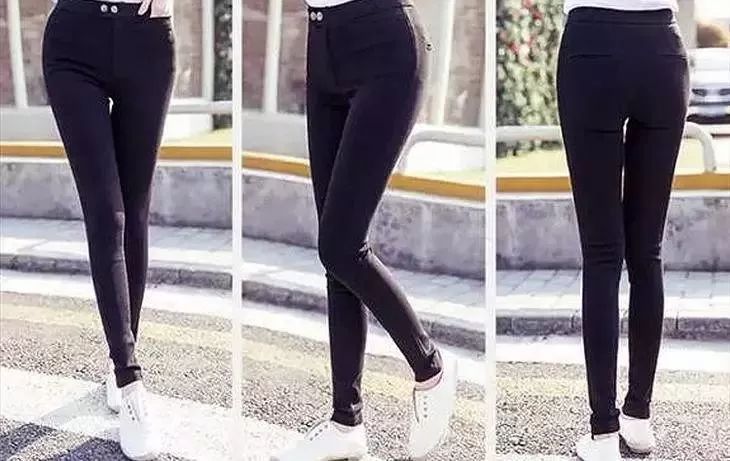 显瘦小黑裤高腰,大码高腰高弹显瘦小黑裤