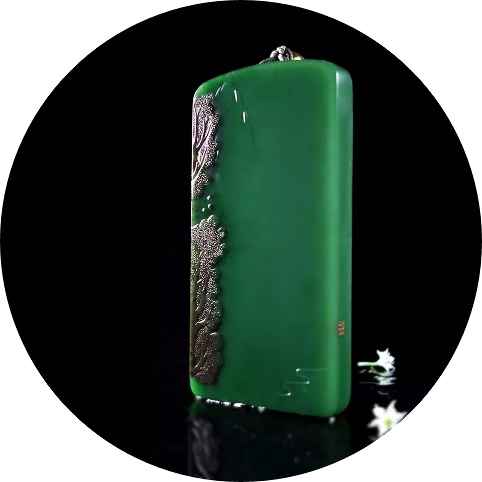 玉雕碧玉仕女 (玉雕碧玉花鸟)