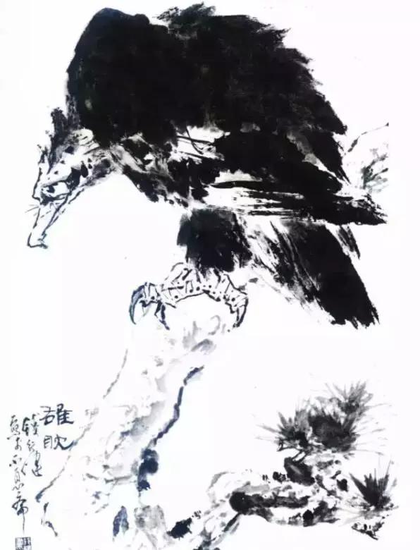 国画写实鹰怎么画,国画画鹰的技法