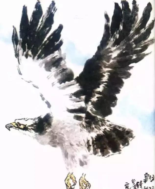 国画写实鹰怎么画,国画画鹰的技法