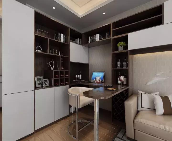 1.8米餐边酒柜效果图,100款酒柜效果图带玻璃门