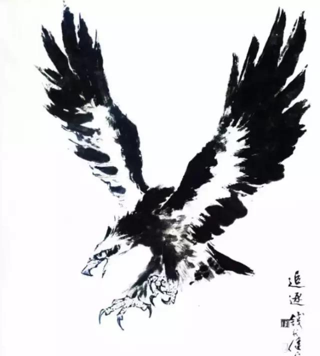 国画写实鹰怎么画,国画画鹰的技法