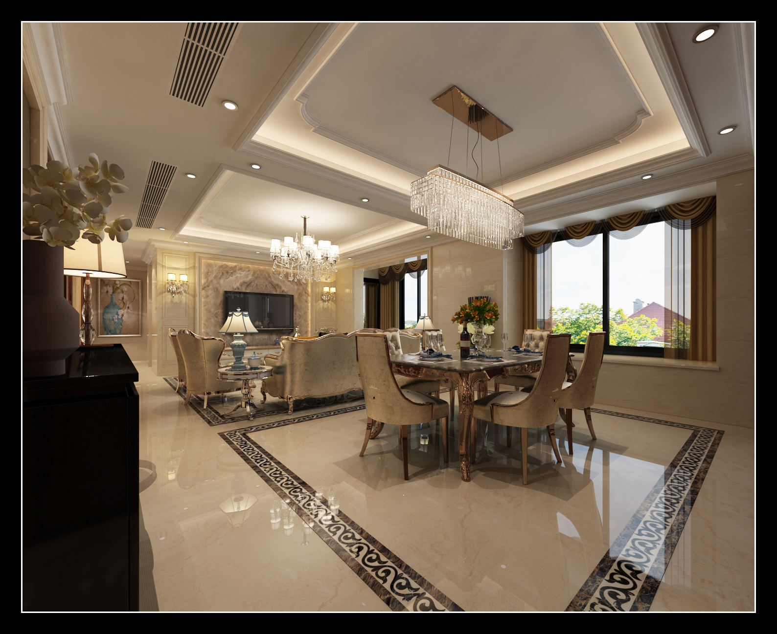 泉州珑璟湾装修,泉州珑璟湾1楼复式