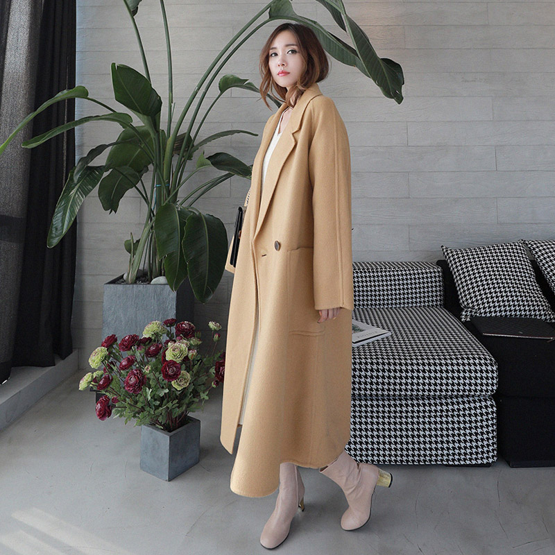 呢大衣款式女图片,女神双面呢大衣