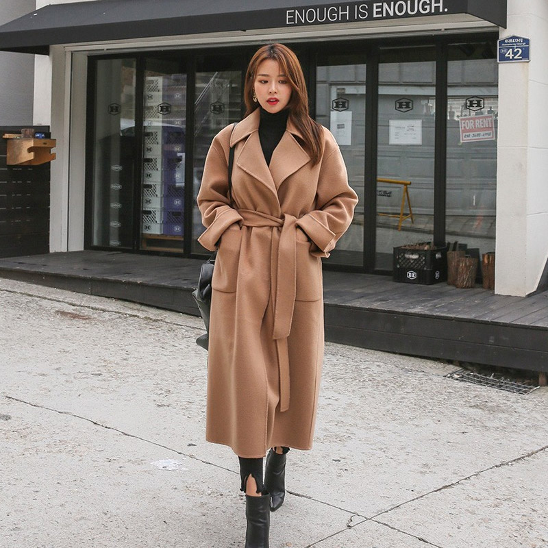 呢大衣款式女图片,女神双面呢大衣