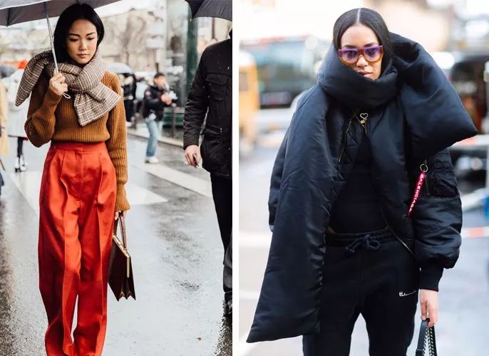 杨幂袁姗姗穿衣搭配图,杨幂羊绒围巾同款