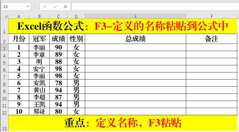 excel常用公式键盘怎么操作,excel中f1到f12功能键的具体功能