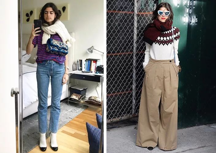 杨幂袁姗姗穿衣搭配图,杨幂羊绒围巾同款