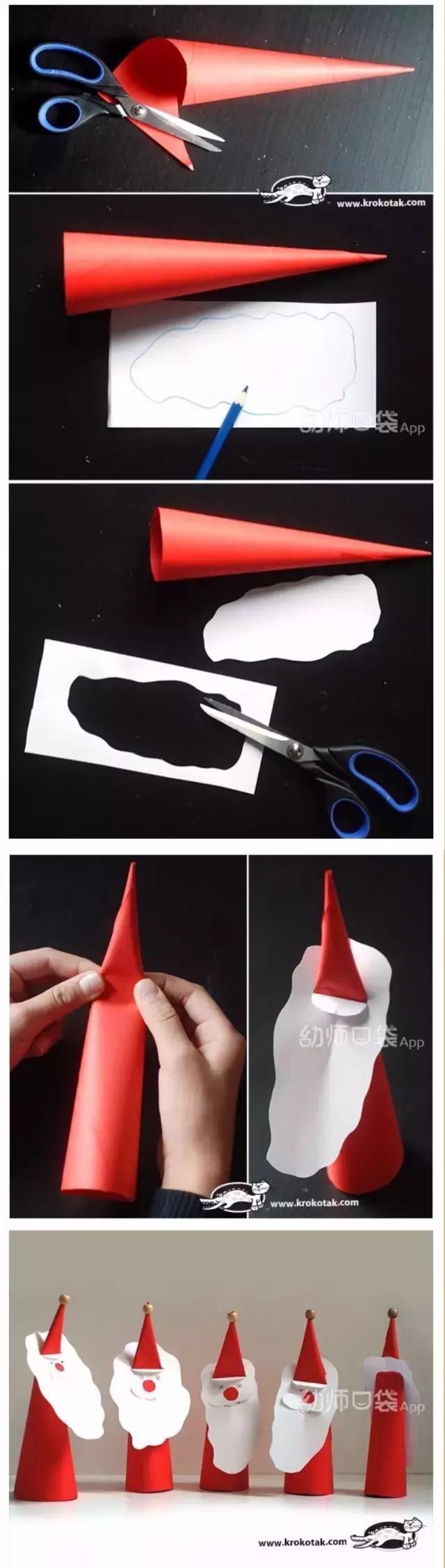 圣诞创意礼物手工圣诞老人,圣诞节简单手工圣诞老人不倒翁