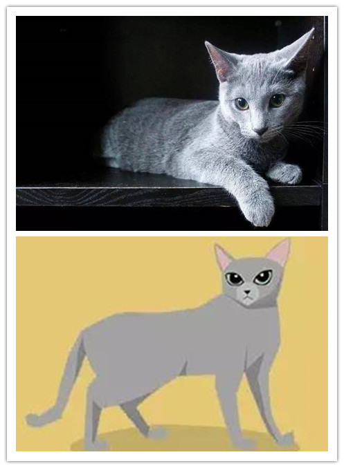 猫咪插画手绘图片,各种猫咪萌化图片