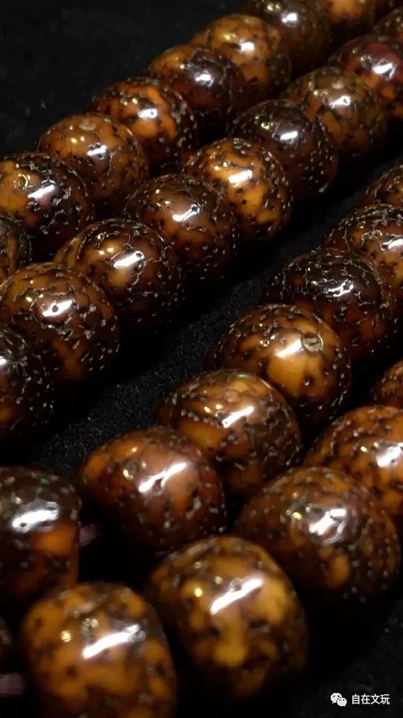百年老星月菩提最极品的品相,藏式百年老星月菩提佛珠