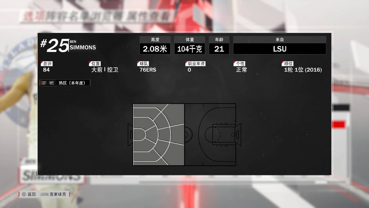 nba2k18本西蒙斯评分,2k18经典雷霆阵容