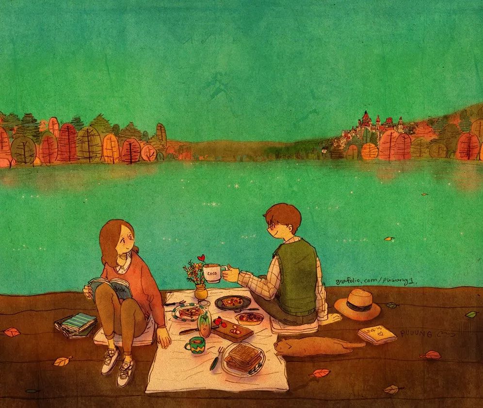 甜到爆的恋爱日常手绘,手绘情侣日常恋爱日记