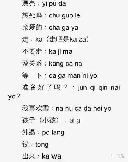 冷兔趣闻生活常用的韩语中文谐音，感觉自己瞬间学会了一门外语！