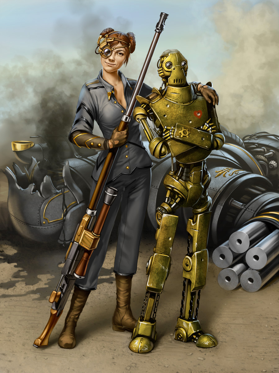 蒸汽朋克插画作品欣赏,蒸汽朋克插画动物