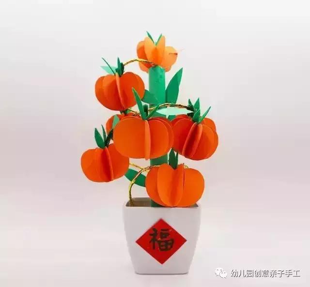 幼儿园元旦手工制作:鞭炮灯笼卡纸舞龙等,8个教程“年味”十足