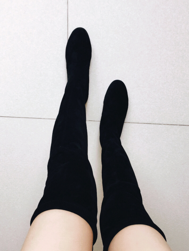 过膝长靴掉筒简单教程,过膝长靴防掉筒最有用的办法