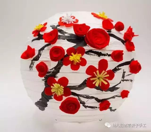 幼儿园元旦手工制作:鞭炮灯笼卡纸舞龙等,8个教程“年味”十足