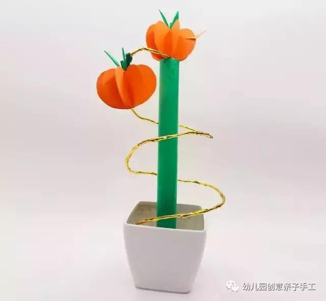 幼儿园元旦手工制作:鞭炮灯笼卡纸舞龙等,8个教程“年味”十足