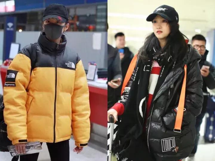 林允穿3万块的羽绒服机场凹造型，网友吐槽：这是穿了件被子吧？