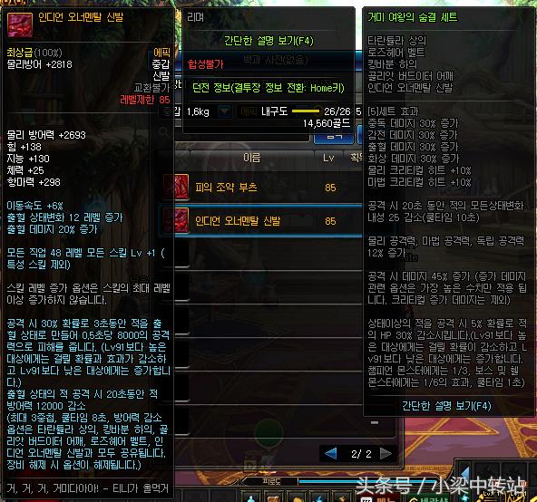 dnf韩服105武器属性,110级ss防具5件套排名