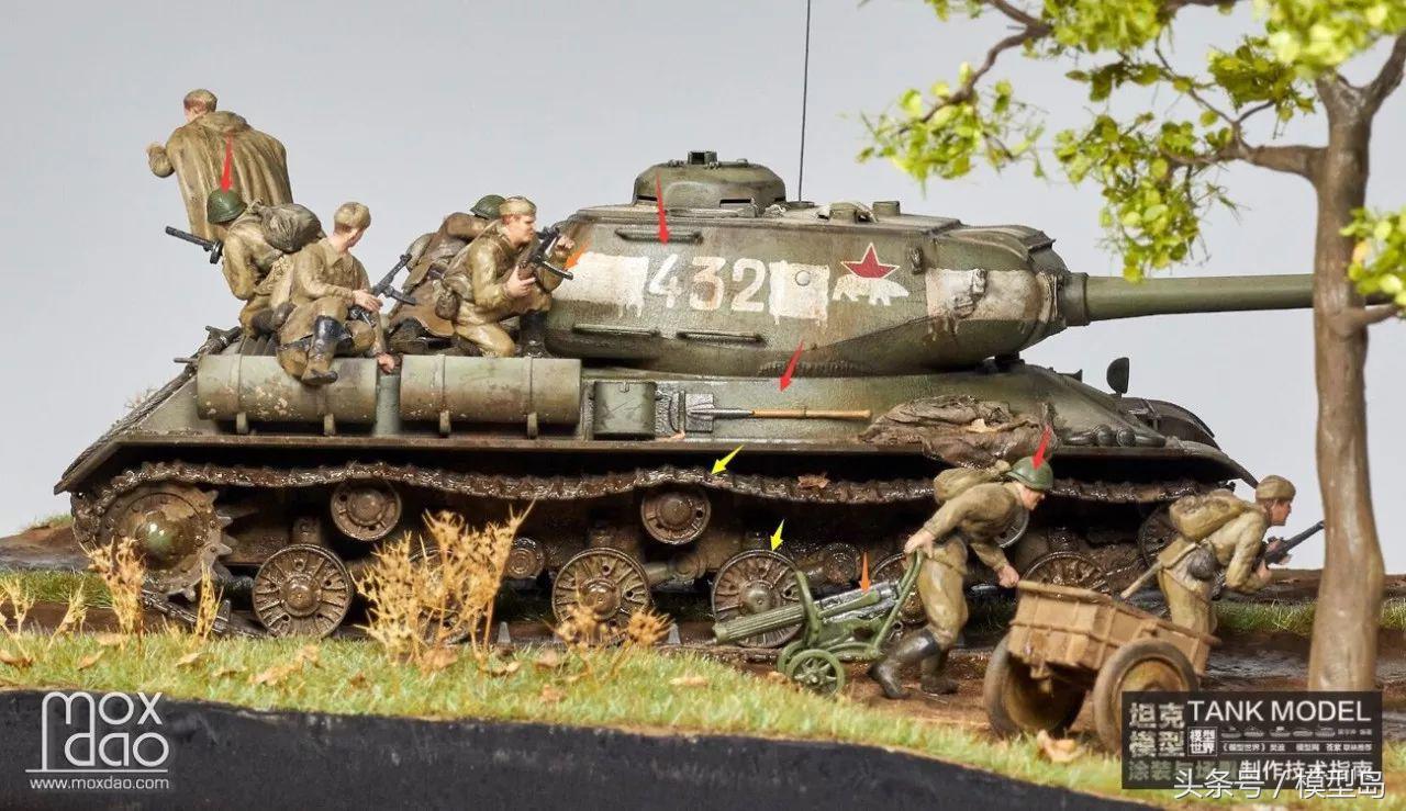 坦克模型场景怎么制作,坦克模型喷涂教程