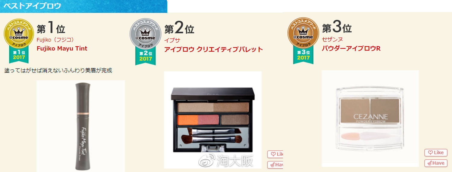 第一名竟然不是Dior,快跟着cosme买买买