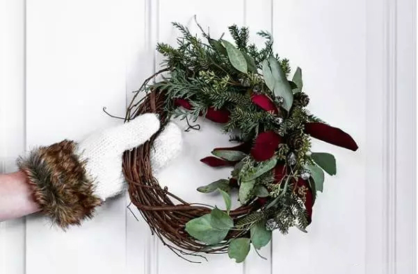 花艺视频教程气球鲜花,嘉星圣诞花环diy