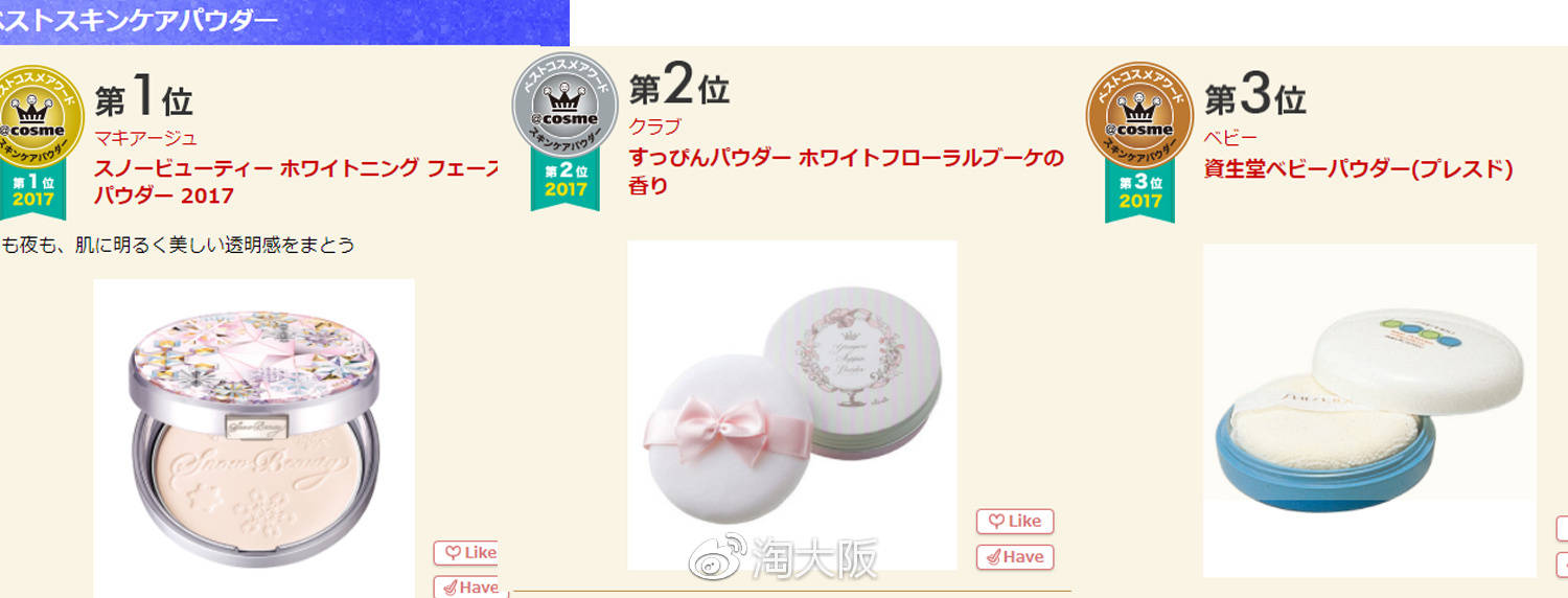 第一名竟然不是Dior,快跟着cosme买买买