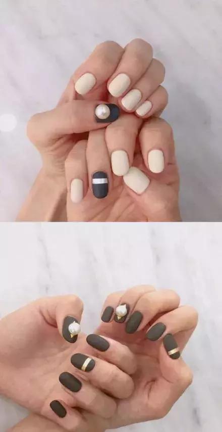 2022年美甲款式图片短指甲显白夏,2021最火美甲显白颜色短指甲款式