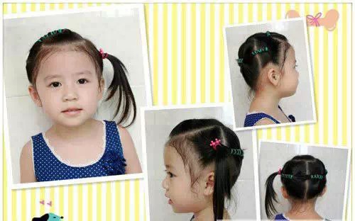 儿童短发花式橡皮筋怎么扎头发,短头发小女孩花式扎头发大全集